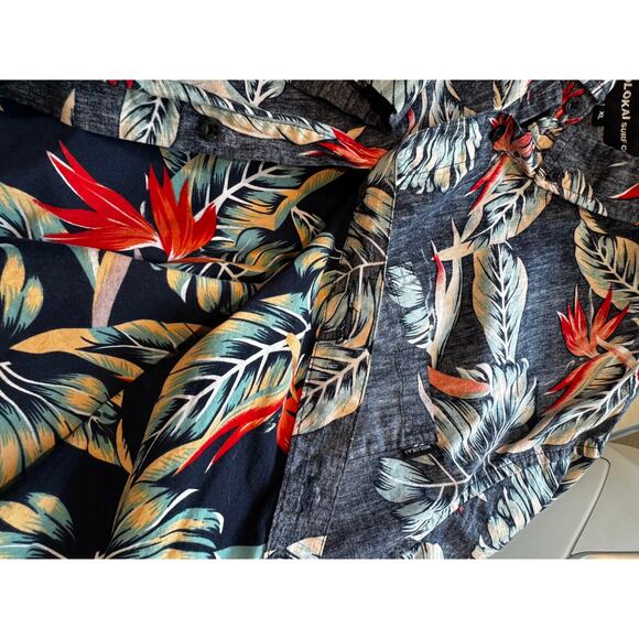 Molokai Surf Co. Men's Button-Up Short-Sleeve Shirt Floral Hawaiian Size XL - Picture 7 of 9